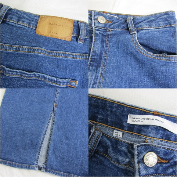 📍SOLD📍Zara | Front Split Denim Pencil Skirt - Picture 4 of 5